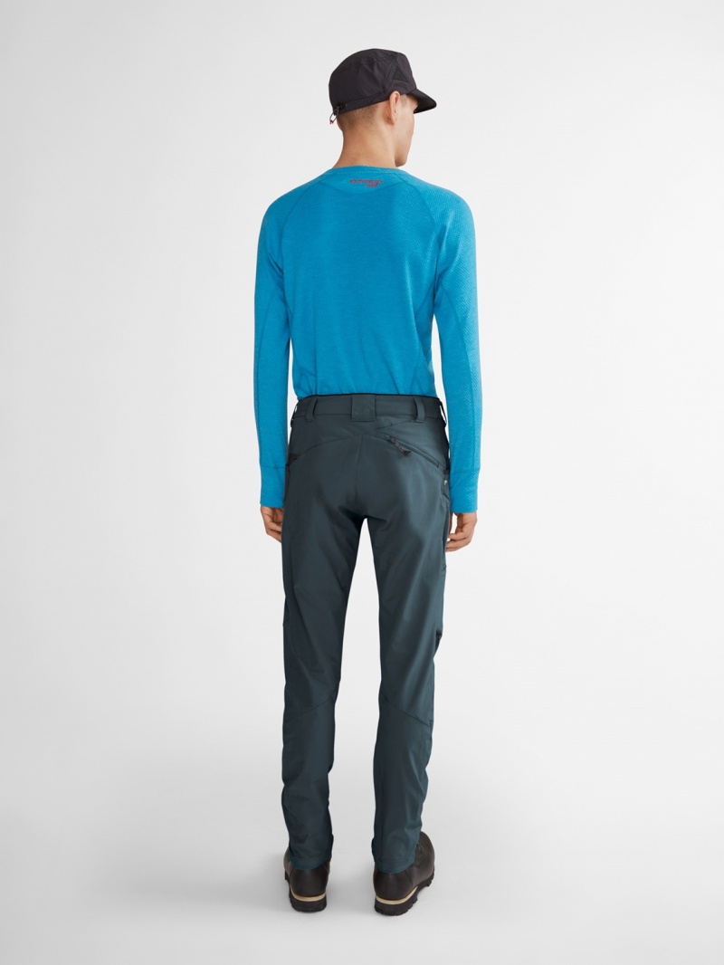 Men Klättermusen Hermod Pants Blue | 47103STHI