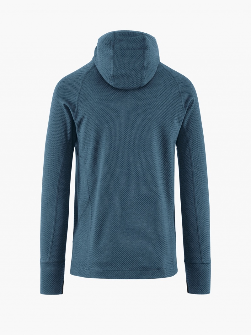 Men Klättermusen Huge Hoodie Blue | 40396GFLB