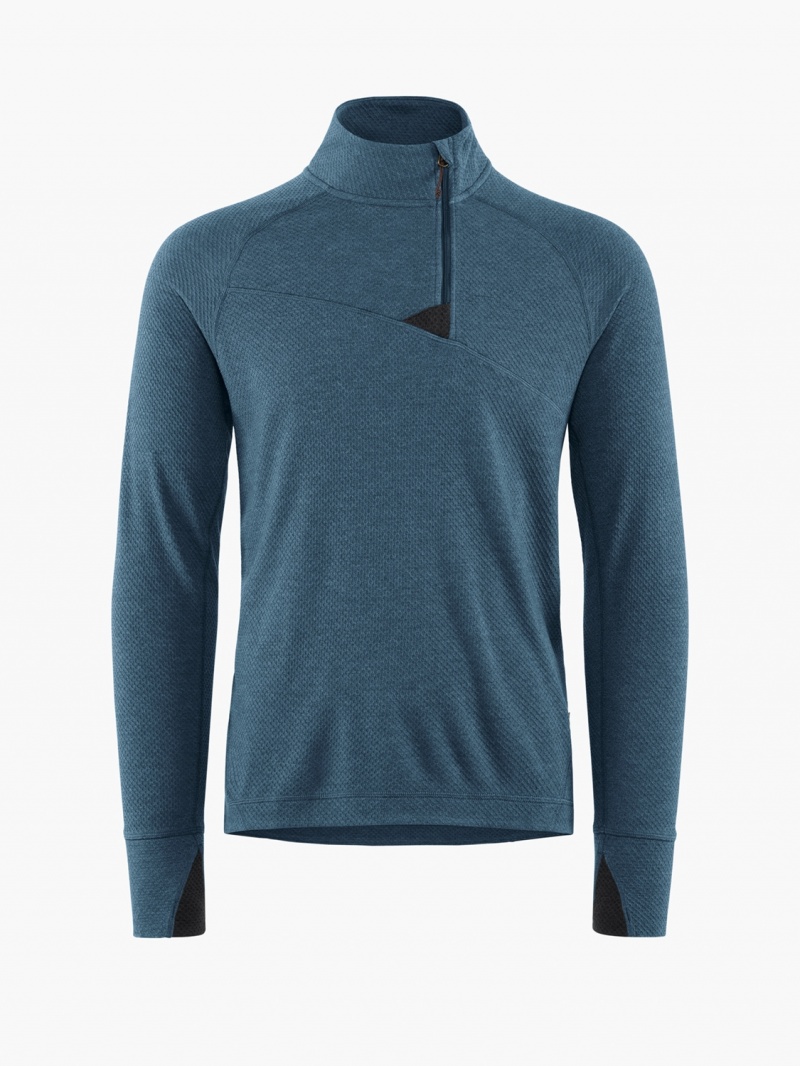 Men Klättermusen Huge Sweater Blue | 06498FTPH