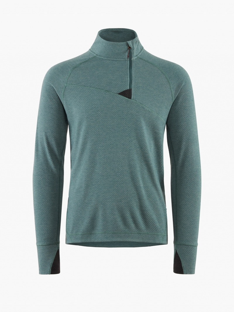 Men Klättermusen Huge Sweater Green | 46952LUTB