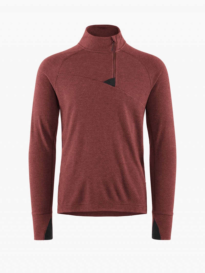 Men Klättermusen Huge Sweater Red | 86537HKSV