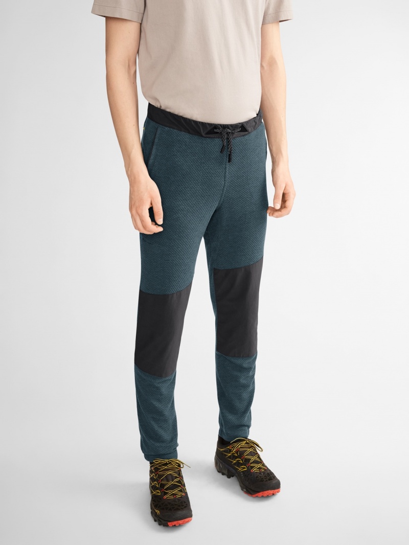 Men Klättermusen Hugin Pants Blue | 72614VADS