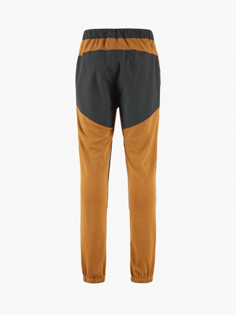 Men Klättermusen Hugin Pants Brown Black | 85267IMET