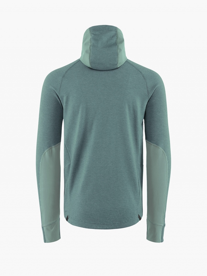 Men Klättermusen Hugin Sweater Green | 28037WYCL