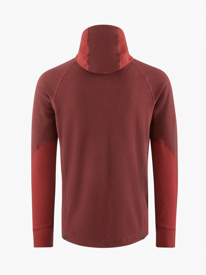 Men Klättermusen Hugin Sweater Red | 29803VKMS