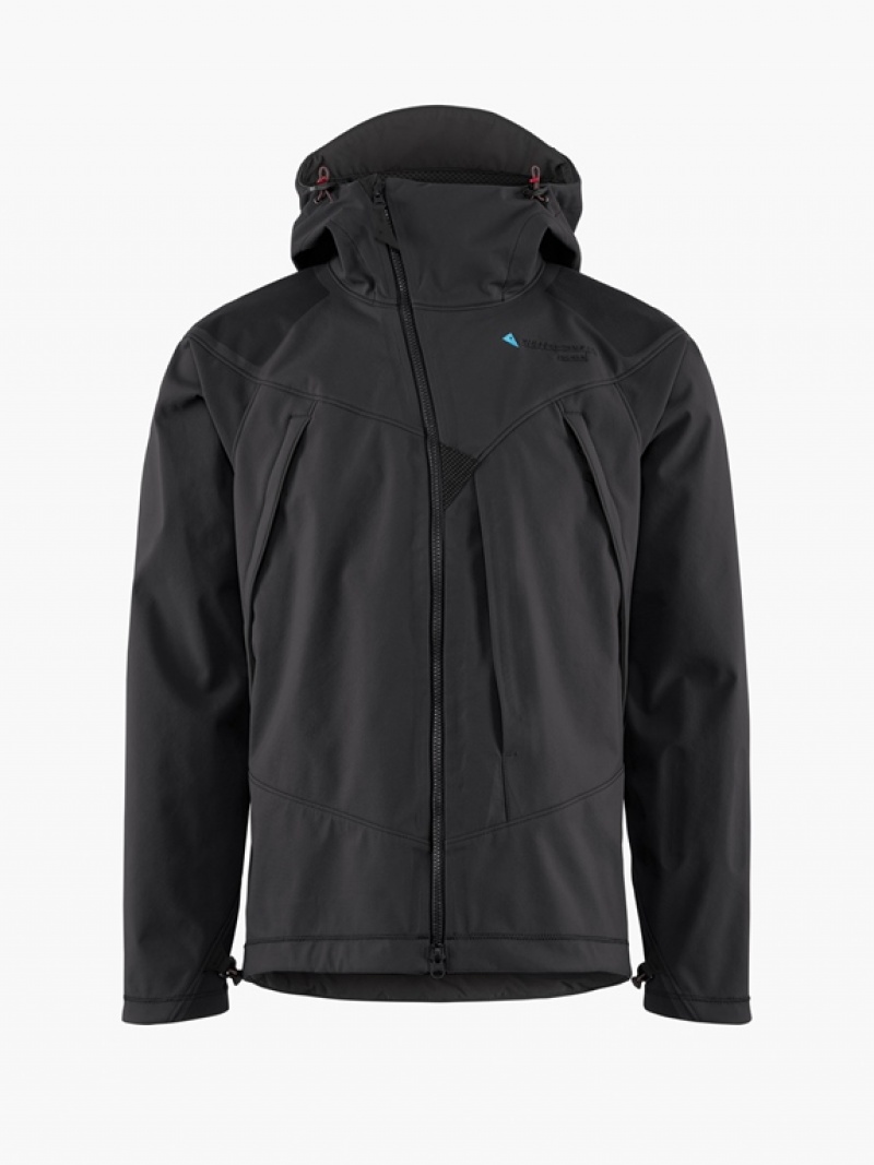 Men Klättermusen Jolner Wind Jacket Black | 98237DCHX