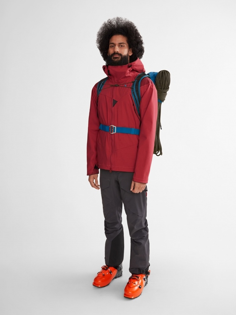 Men Klättermusen Jolner Wind Jacket Red | 46109YFNM