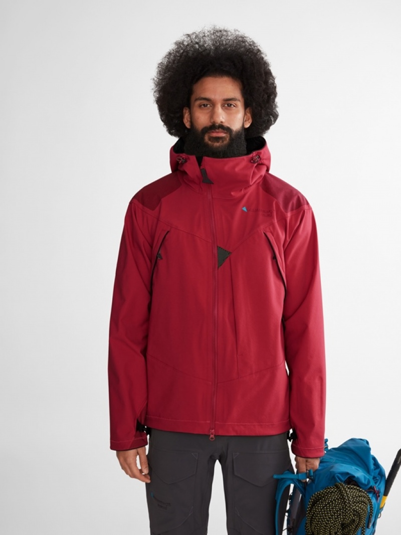 Men Klättermusen Jolner Wind Jacket Red | 46109YFNM