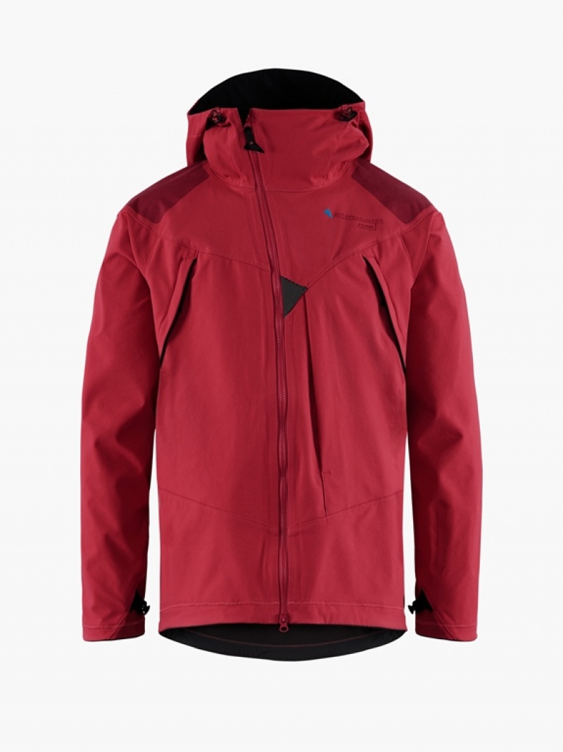 Men Klättermusen Jolner Wind Jacket Red | 46109YFNM