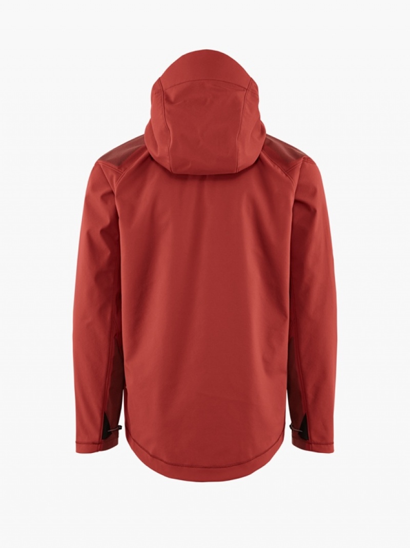 Men Klättermusen Jolner Wind Jacket Red | 69384TGCD