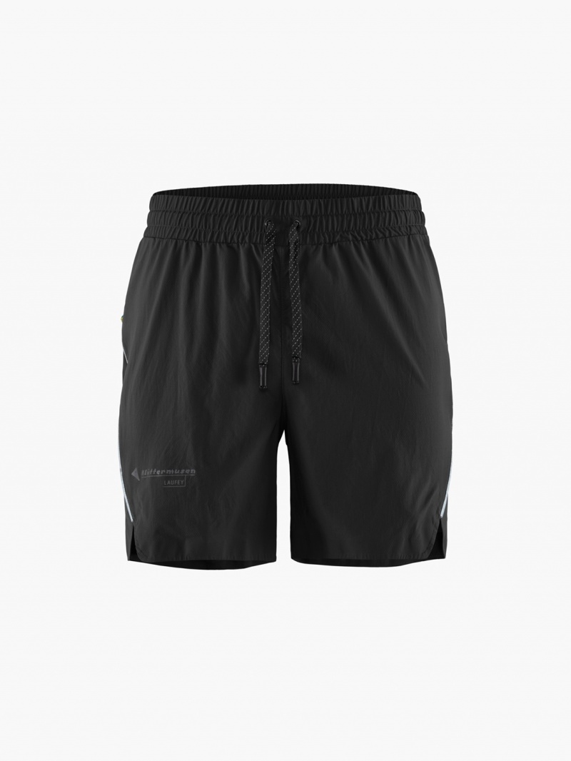 Men Klättermusen Laufey Shorts Black | 81756PTWJ