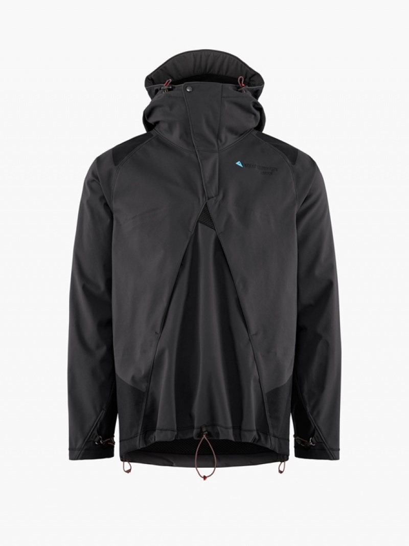 Men Klättermusen Lodur Wind Jacket Black | 10587MQYN