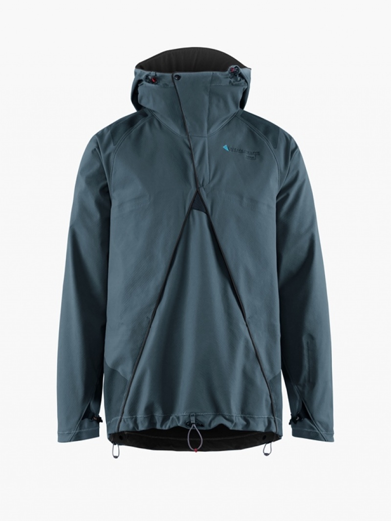 Men Klättermusen Lodur Wind Jacket Blue | 31265HMXP