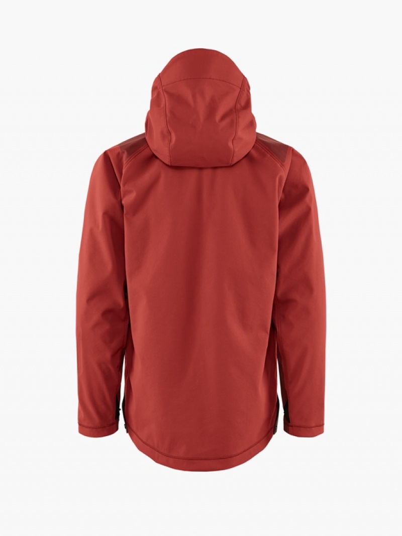 Men Klättermusen Lodur Wind Jacket Red | 98014MRYF