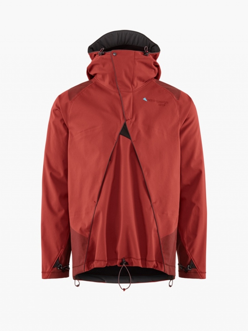 Men Klättermusen Lodur Wind Jacket Red | 98014MRYF