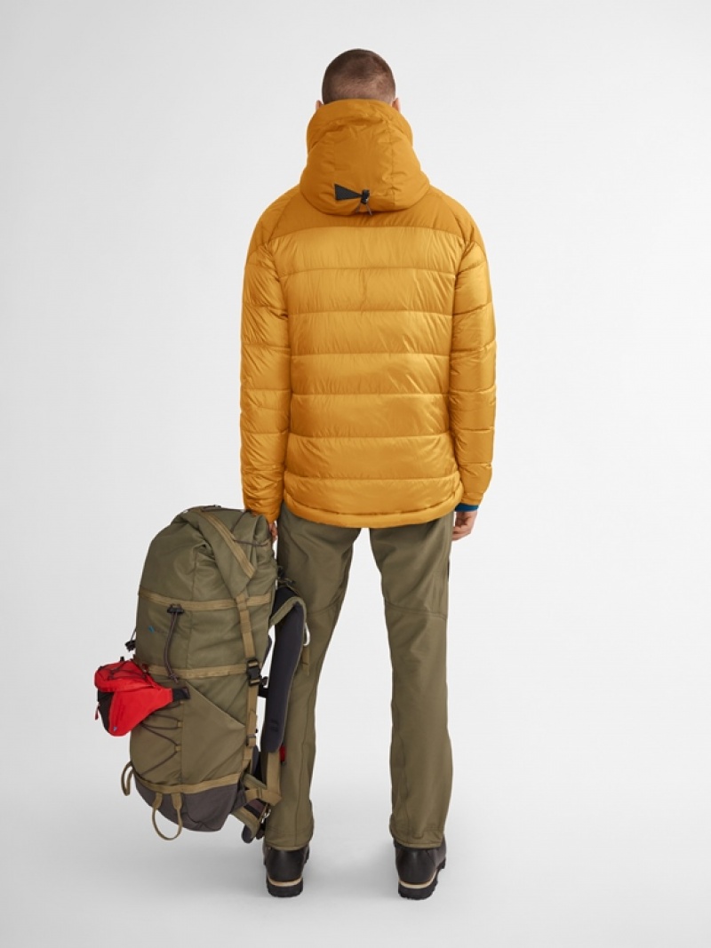 Men Klättermusen Loke 2.0 Down Jackets Yellow | 04617WYGN