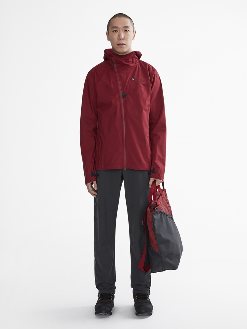 Men Klättermusen Loride 2.0 Wind Jacket Red | 65839ANGY