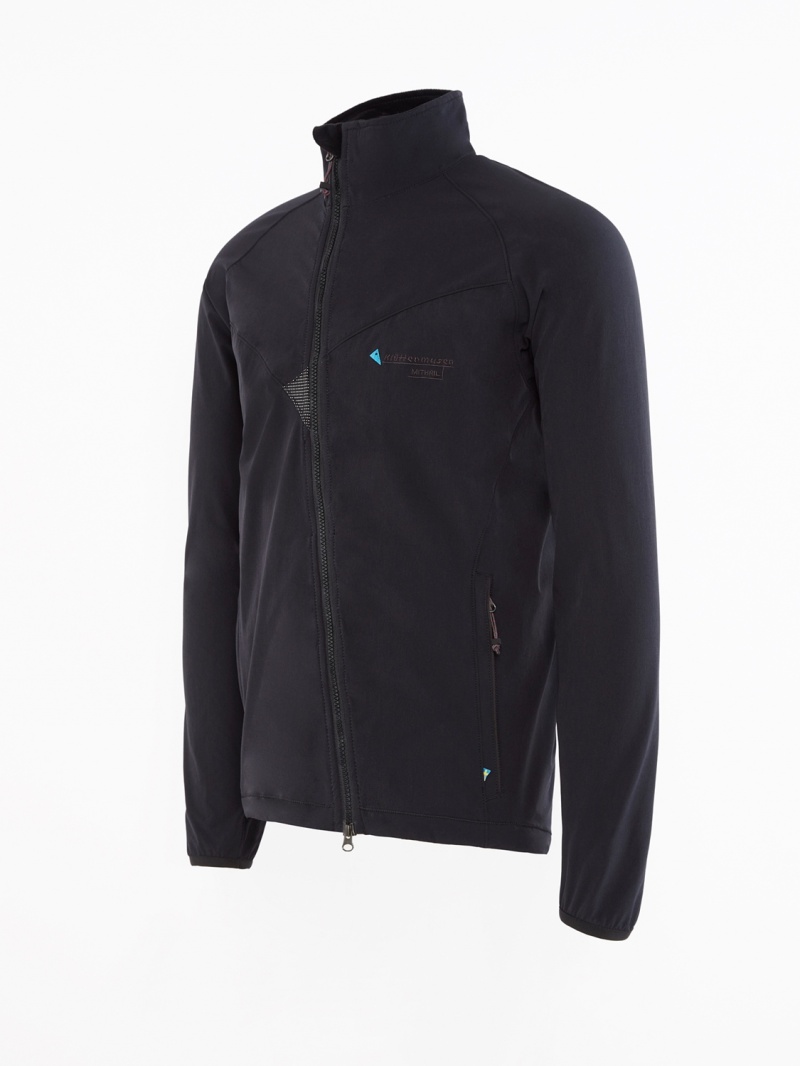 Men Klättermusen Mithril Wind Jacket Black | 28450MKZL