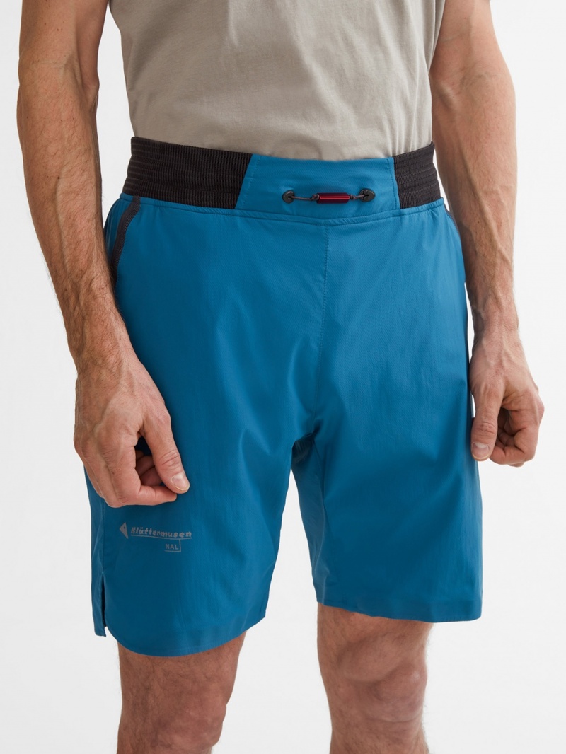 Men Klättermusen Nal Shorts Blue | 45876OTVB