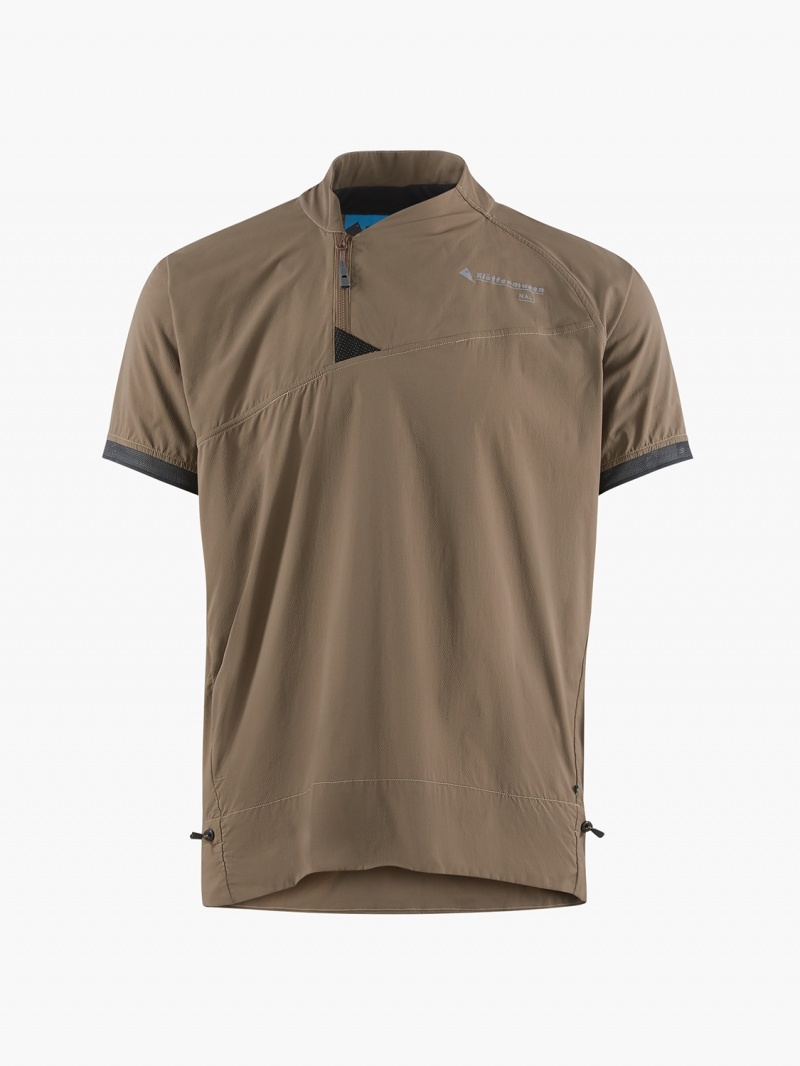 Men Klättermusen Nal T-Shirt Dark Khaki | 05941BQNC