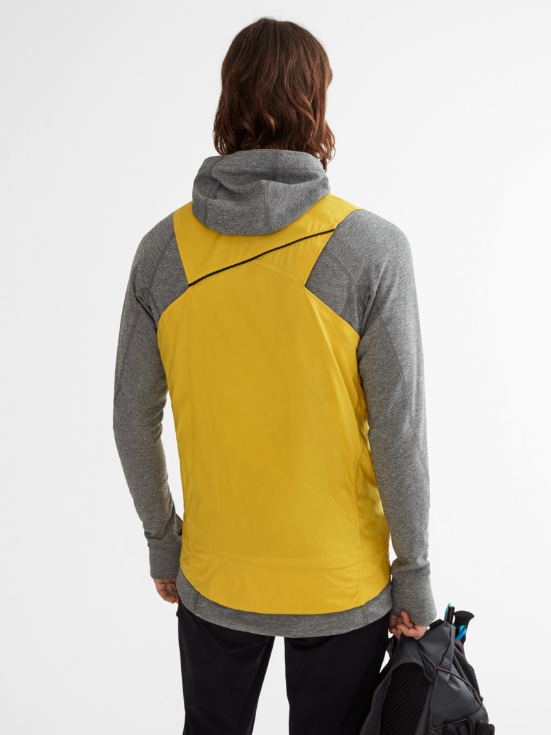 Men Klättermusen Nal Vest Yellow | 50234NWSG