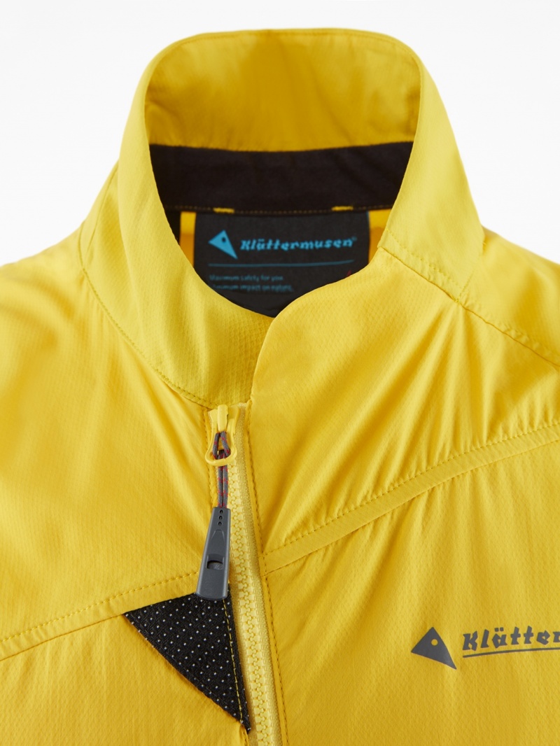 Men Klättermusen Nal Vest Yellow | 50234NWSG