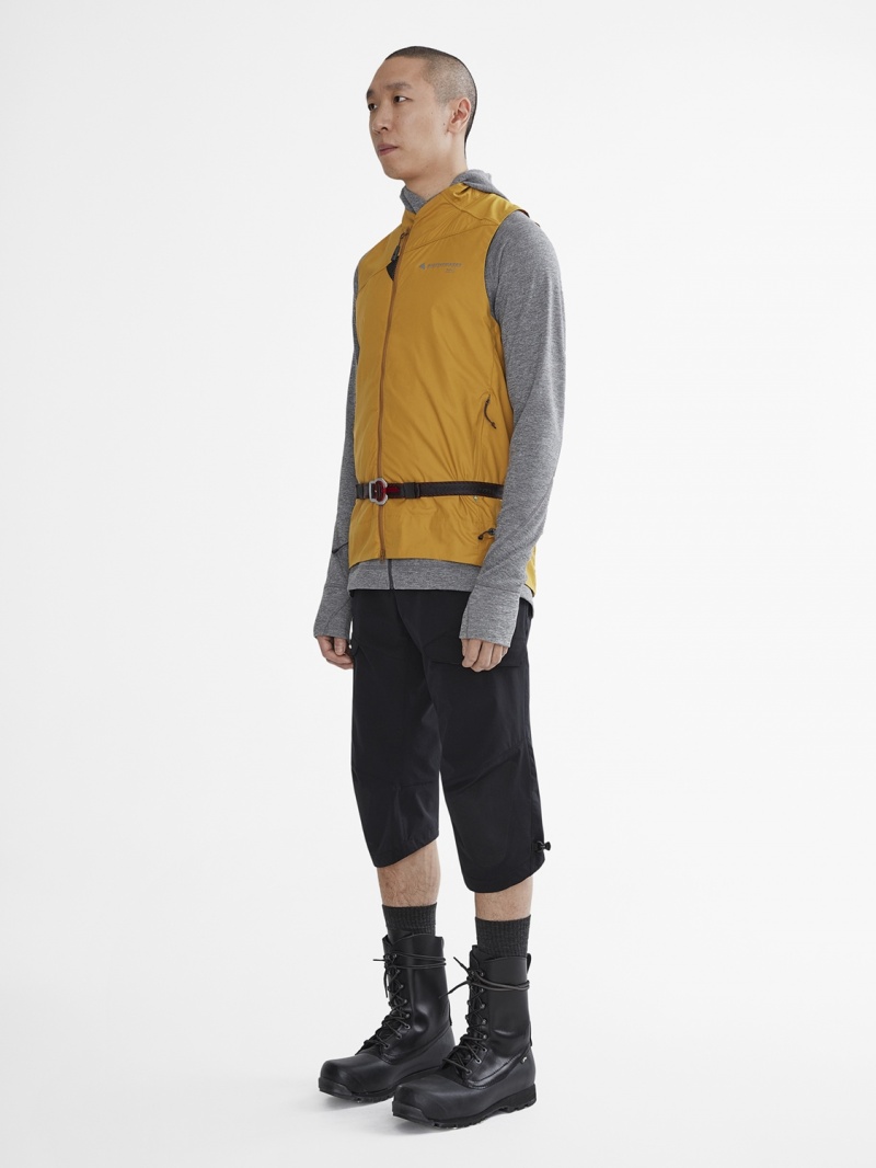 Men Klättermusen Nal Vest Yellow | 52790EXDV