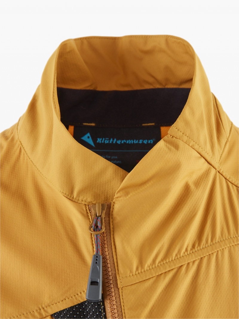 Men Klättermusen Nal Vest Yellow | 52790EXDV