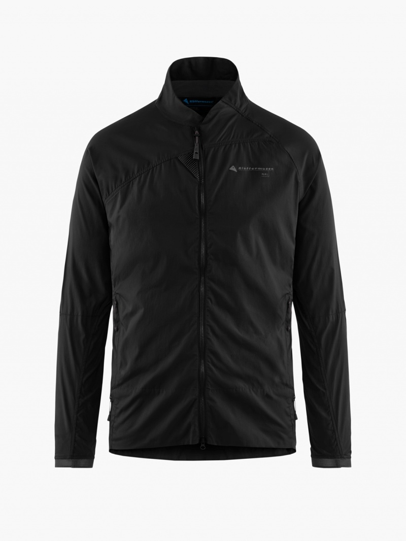 Men Klättermusen Nal Wind Jacket Black | 35176WZAC