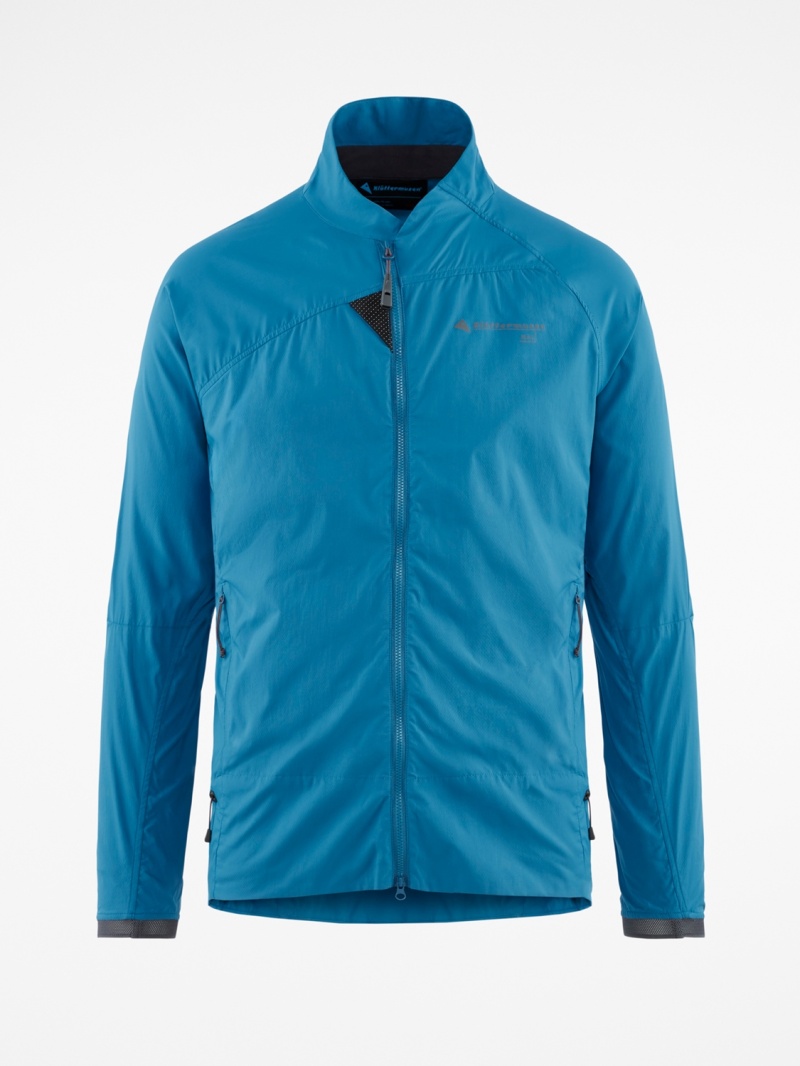 Men Klättermusen Nal Wind Jacket Blue | 64538XUBK