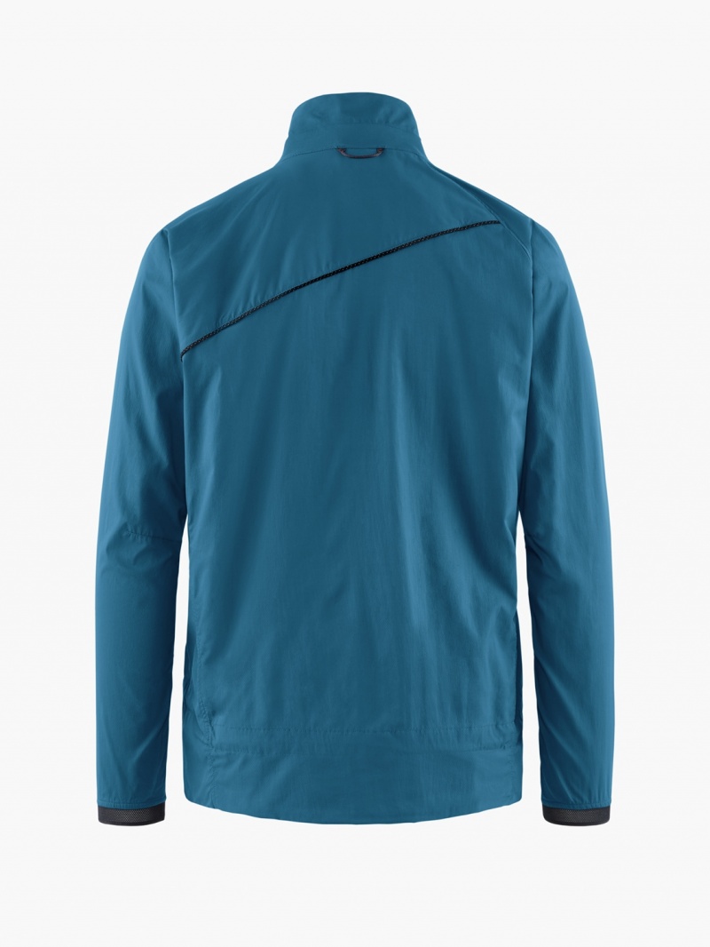 Men Klättermusen Nal Wind Jacket Blue | 86407SLRN