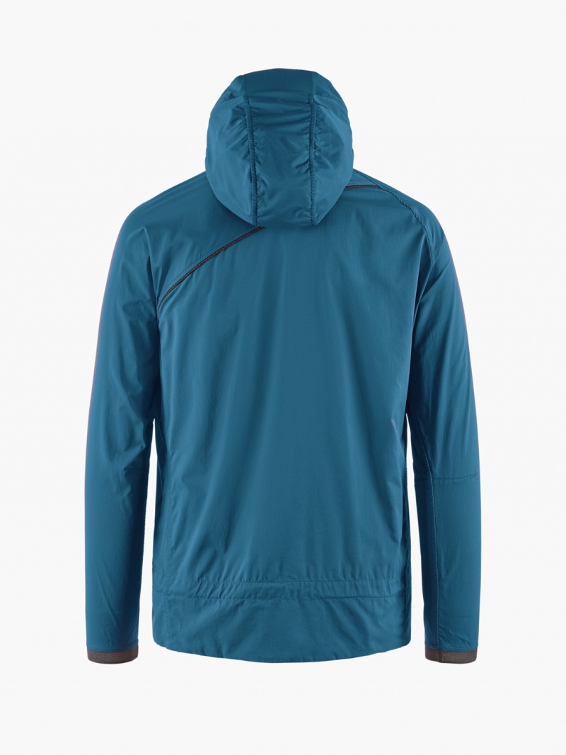 Men Klättermusen Nal Wind Jacket Blue | 87592ZYXG