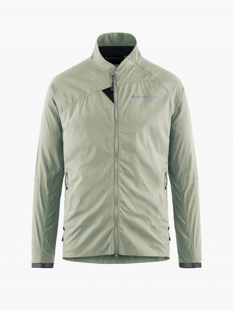 Men Klättermusen Nal Wind Jacket Green | 67359GUYP