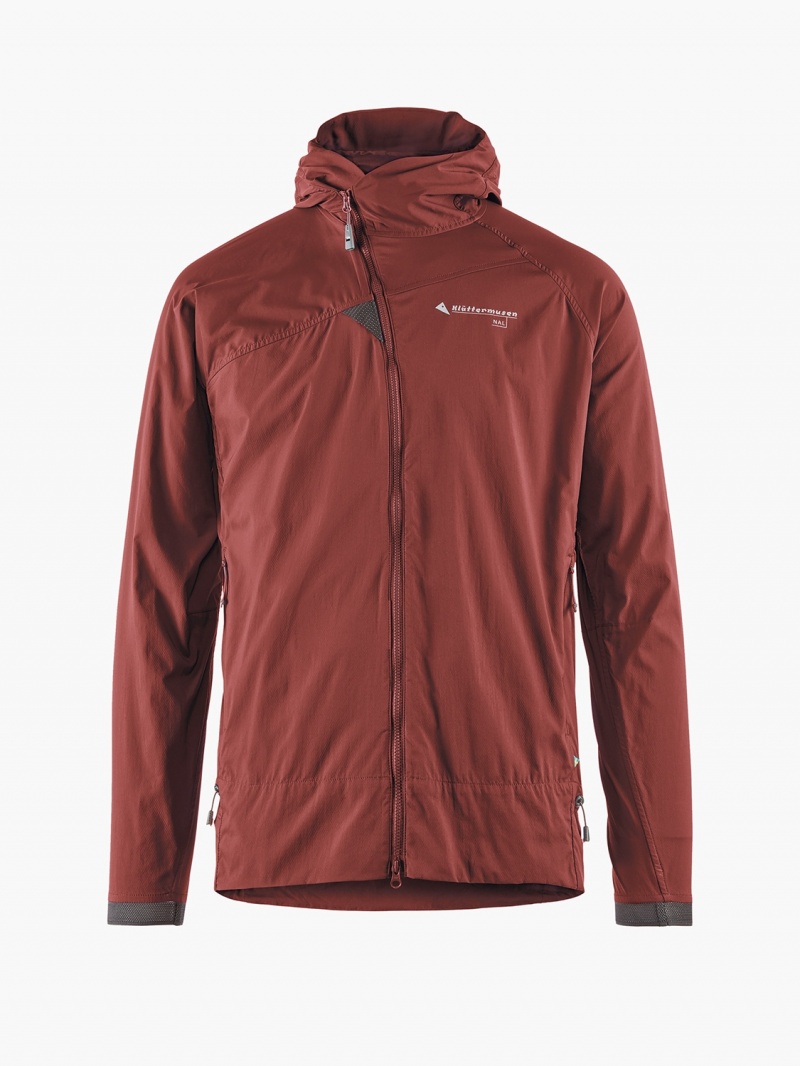 Men Klättermusen Nal Wind Jacket Red | 32897UHSN