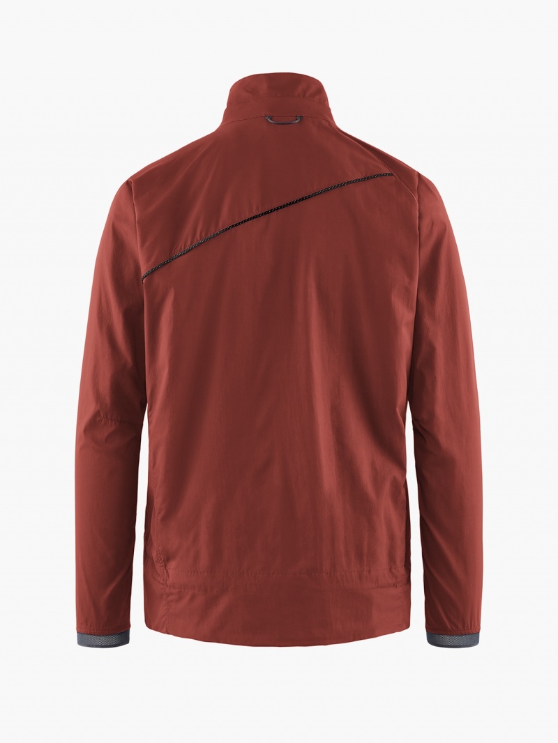 Men Klättermusen Nal Wind Jacket Red | 76814SGFD