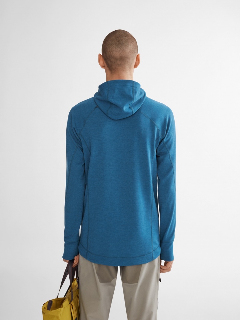 Men Klättermusen Njorun 2.0 Hoodie Blue | 53276VGHQ