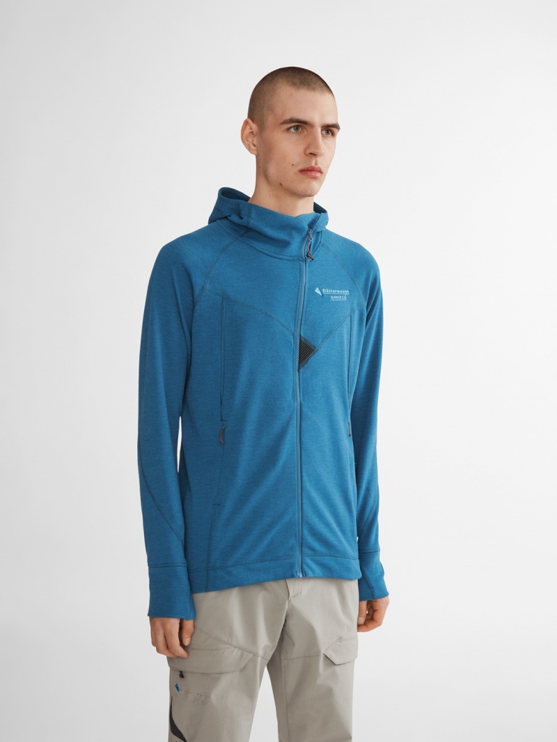 Men Klättermusen Njorun 2.0 Hoodie Blue | 53276VGHQ