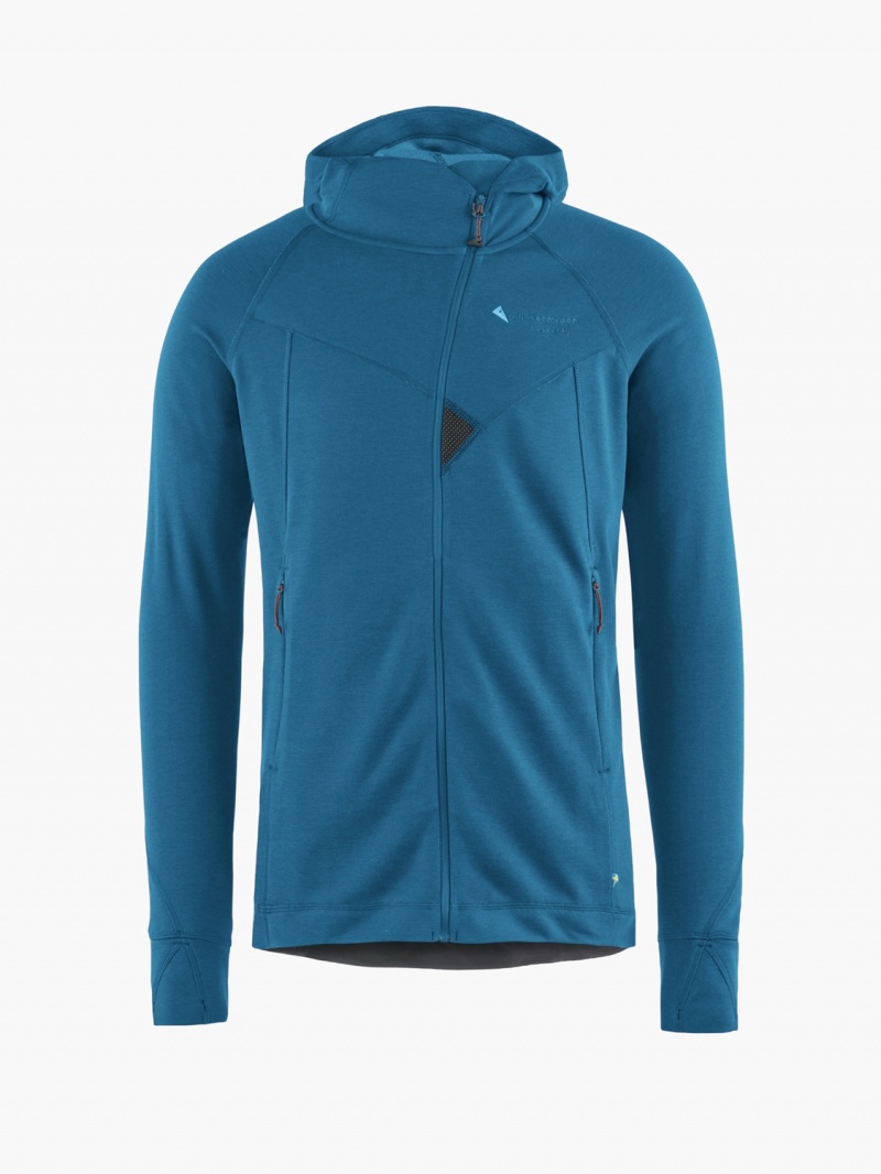 Men Klättermusen Njorun 2.0 Hoodie Blue | 53276VGHQ