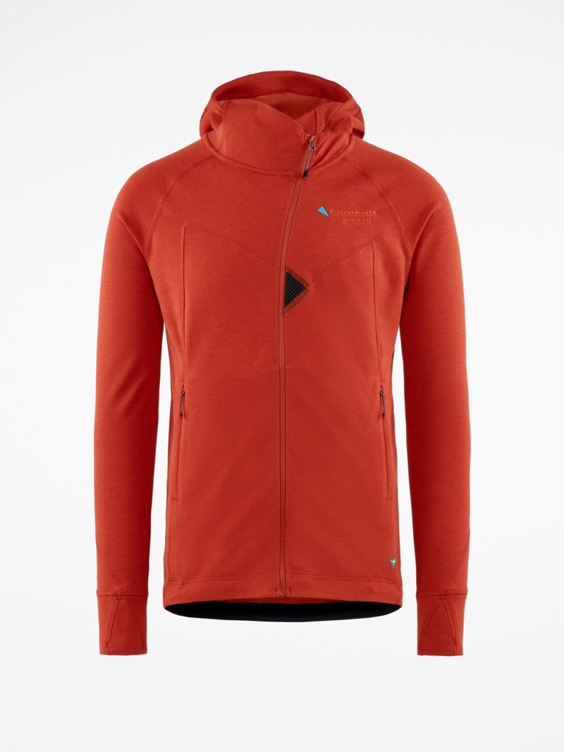 Men Klättermusen Njorun 2.0 Hoodie Red | 48135SDFI