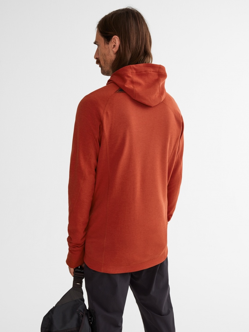 Men Klättermusen Njorun 2.0 Hoodie Red | 48135SDFI