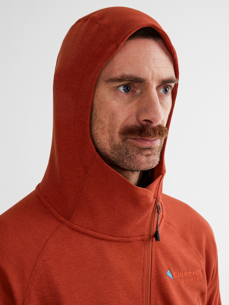 Men Klättermusen Njorun 2.0 Hoodie Red | 48135SDFI