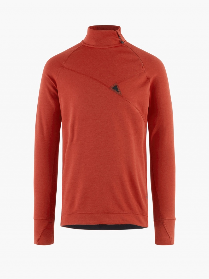 Men Klättermusen Njorun Fleece Red | 79180ZJWS