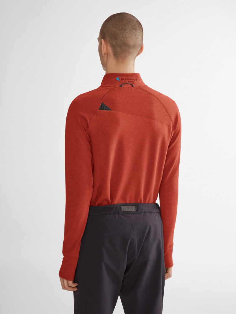 Men Klättermusen Njorun Fleece Red | 79180ZJWS