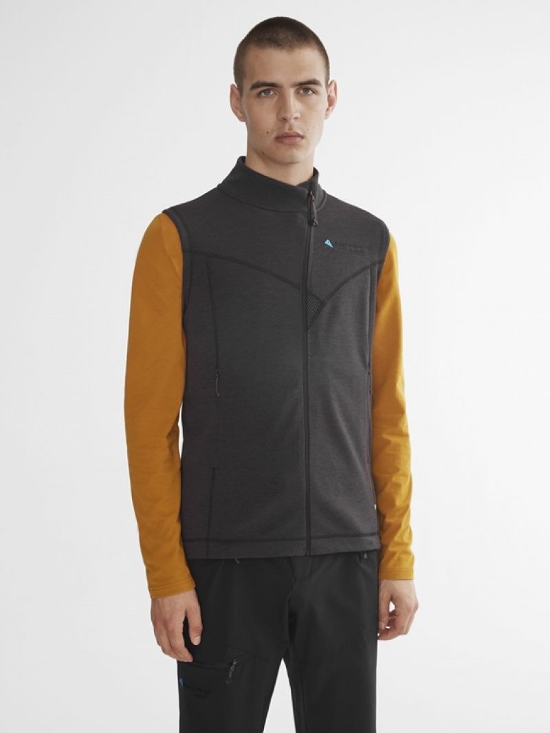 Men Klättermusen Njorun Vest Black | 48013ADIQ