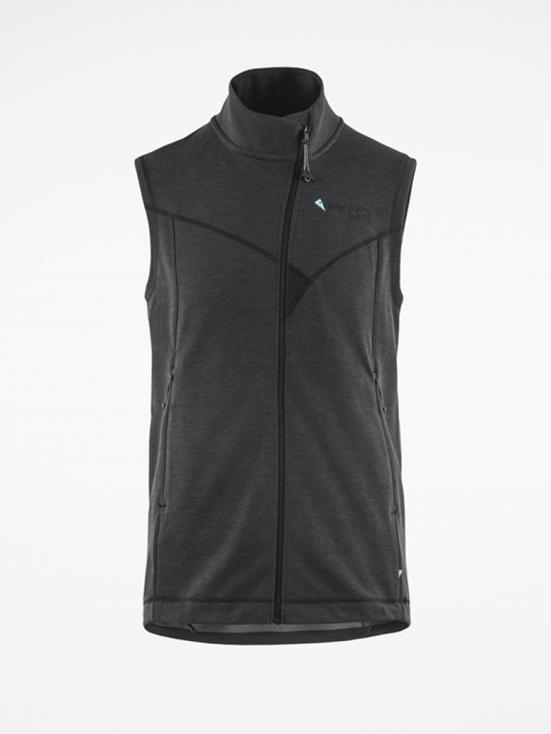 Men Klättermusen Njorun Vest Black | 48013ADIQ