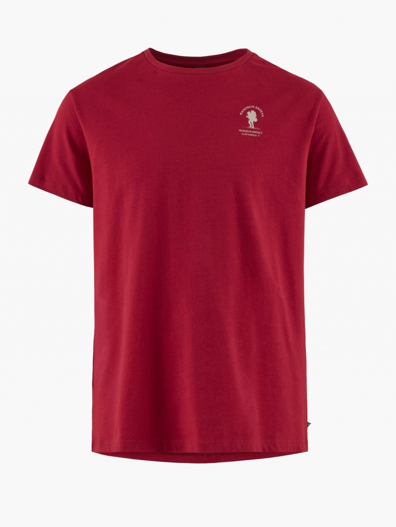 Men Klättermusen Nordic Explorer T-Shirt Red | 80279RSTD