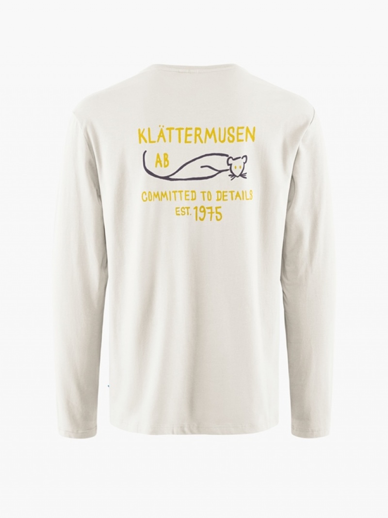 Men Klättermusen Runa Commitment 2.0 T-Shirt White | 26974OYKU