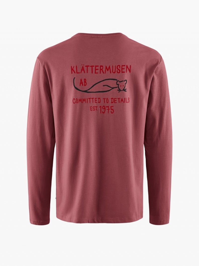 Men Klättermusen Runa Commitment 2.0 T-Shirt Red | 63871IWJC