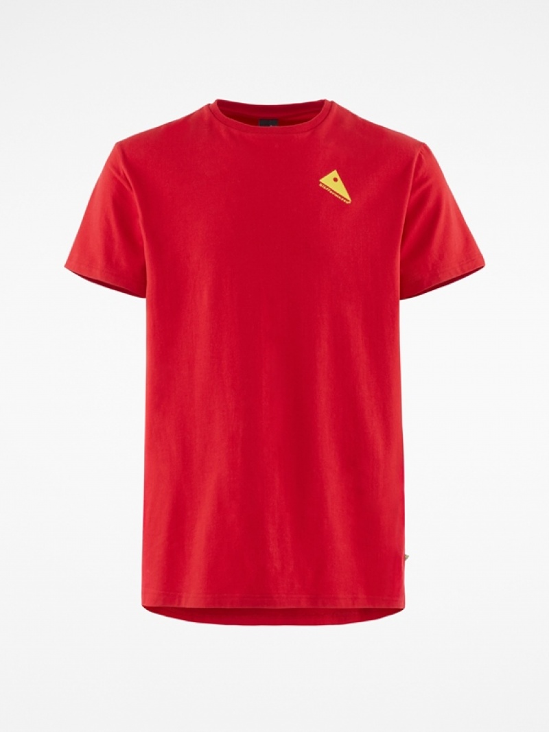 Men Klättermusen Runa Commitment T-Shirt Red | 63514DVXE