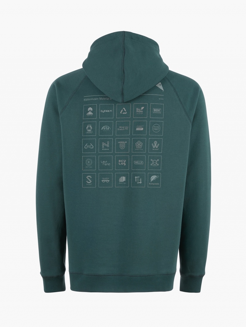 Men Klättermusen Runa Elements Hoodie Blue | 93167ZJFB